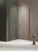 New Trendy Nesta Copper Brushed kabina 120x70x200 cm lewa wspornik równoległy miedź szczotkowana/szkło przejrzyste K-4614